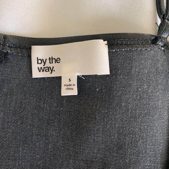 Revolve - by the way Leather Lace Up Top w/ Ties - Picture 8 of 11